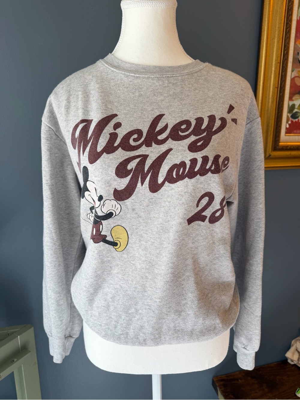 Mickey Mouse Gray Graphic Sweatshirt - Classic Disney